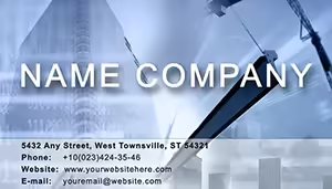 Construction of buildings Business Card Template