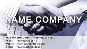 Business agreement Business Card template
