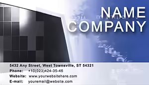 Monitor for job Business Card template