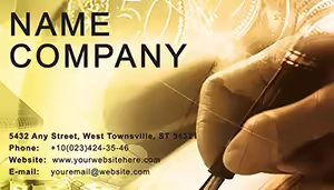 Sign financial documents Business Card template