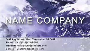 Earth from space Business Card template