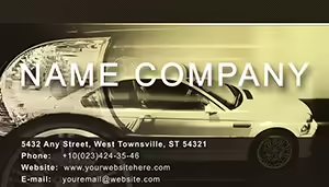 Car Parts Business Card template