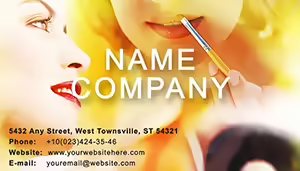 Makeup Lessons Business Cards Template