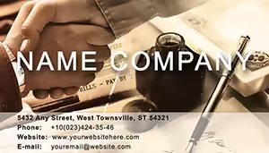Business Agreement Business Cards Template