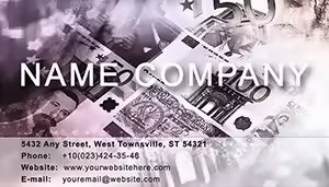 Money exchange euro Business Cards Template