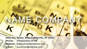 Study chemistry Business Cards Template