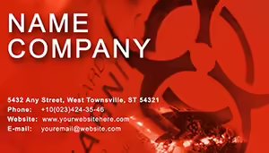 Warning tablet: Chemistry Business Card Template