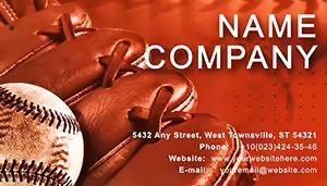 Baseball games Business Card Template
