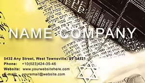 Jewish Scriptures Business Cards Template