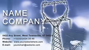 Electricity distribution Business Card Template