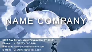 Parachuting Business Card Template