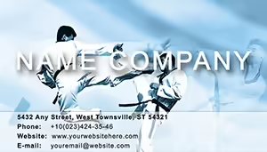 Taekwondo training Business Card Template