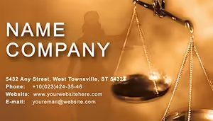 Criminal justice Business Card Template