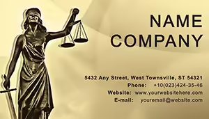 Law justice Business Card Template