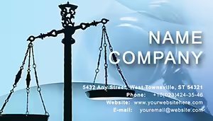Justice Court Business Card Template