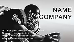 American football players Business Card Template