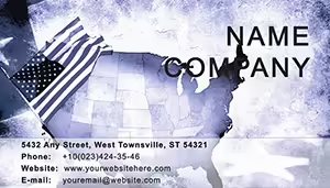 Territory and USA flag Business Card Template
