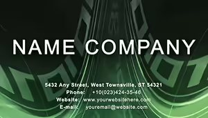 Abstract Green Light Merger Business Card Template