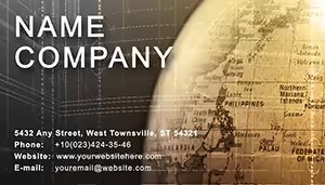 Earth geographical Globe Business Card Template