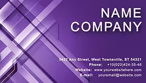 Ribbons and Purple Background Business Card