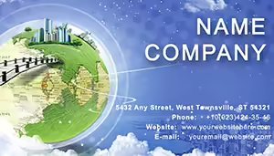 Road Business Earth Business Card Template