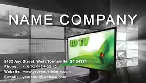 Professional 3D TV Business Card Templates | Download Now