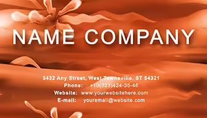 Flowers in the red Fire Business Card Template