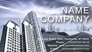 Skyscraper City Business Card Template