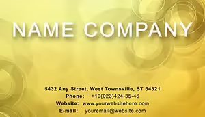 Colored Ring Business Card Template