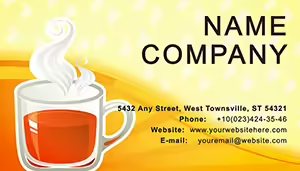 Cup of Tea Business Card Template, Design for printing
