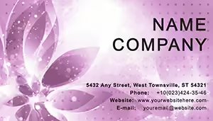 Abstract Vector Purple Flower Business Card Template