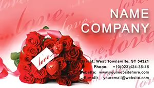 Roses of Love Business Card Template
