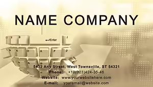 Button Keypad Business Card Template