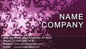 Stars on Purple background Business Cards Templates
