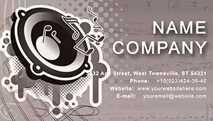 Music Column with Notes Business Card Template