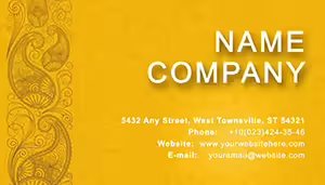 Indian Ornaments Business Card Template - Download Now