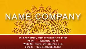 Elegant Indian Ornament Business Cards