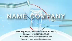 Dental Clinic: Tools and tooth Business Cards Template