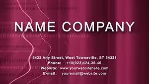Burgundy Color: Digital Encoding Business Cards Templates