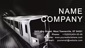 Modern Subway Business Card Template for Transport Pros