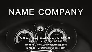 Car Speedometer Business Cards Templates