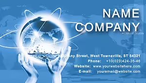 World in Hands Business Card template