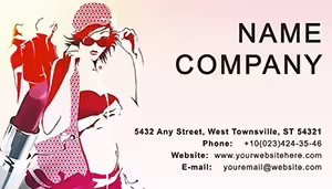Elevate Your Brand with Stylish Fashion and Lipstick Business Card Template