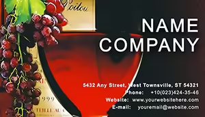 Red Wine Festival Business Cards Template - Download