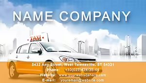 Taxi Service Business Card template