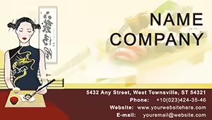 Sushi Restaurant Business Cards Templates