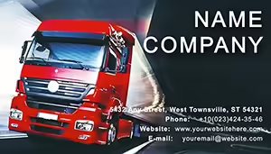 Professional Truck with Goods Business Cards Templates | Customize and Download