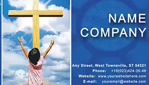 Faith and Prayer Child Business Card Template