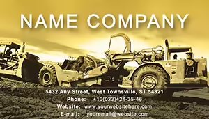 Excavators: Earthworks Business Cards
