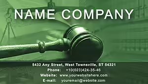 Business Card Template for Judges